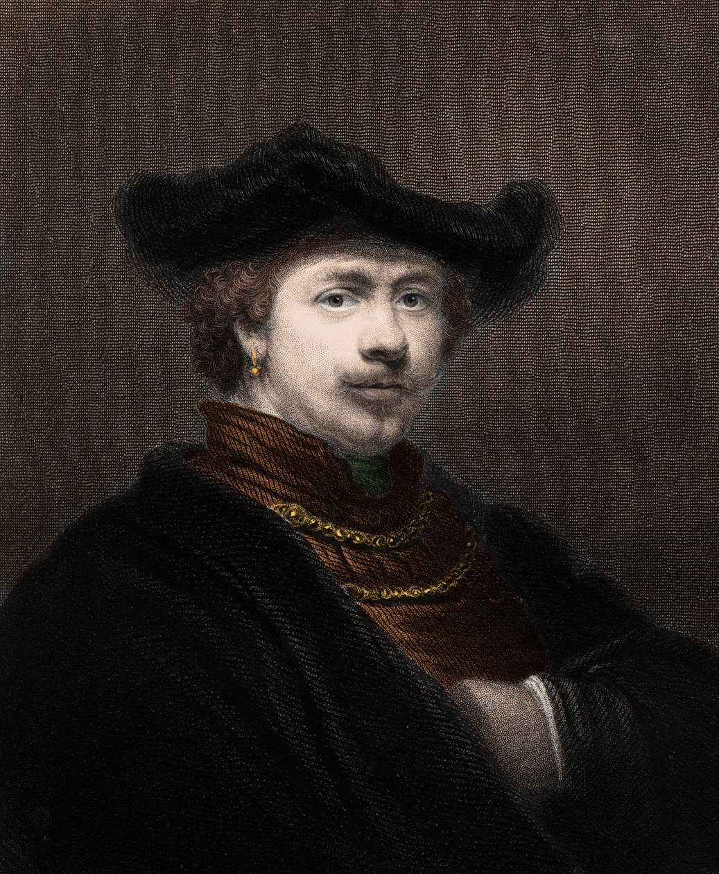 हर्मेनज़ून वैन रिजन रेम्ब्रांट (1606-1669) का चित्र, डच चित्रकार - हार्मेंसज़ून वान रिजन रेम्ब्रांट 1606-1669 - उत्कीर्णन - 19वीं शताब्दी द्वारा अज्ञात कलाकार
