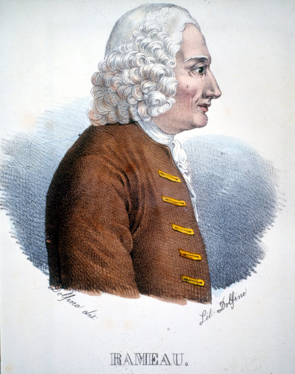 जीन फिलिप (जीन-फिलिप) रमेउ (1683 - 1764), फ्रांसीसी संगीतकार का पोर्ट्रेट। द्वारा अज्ञात कलाकार