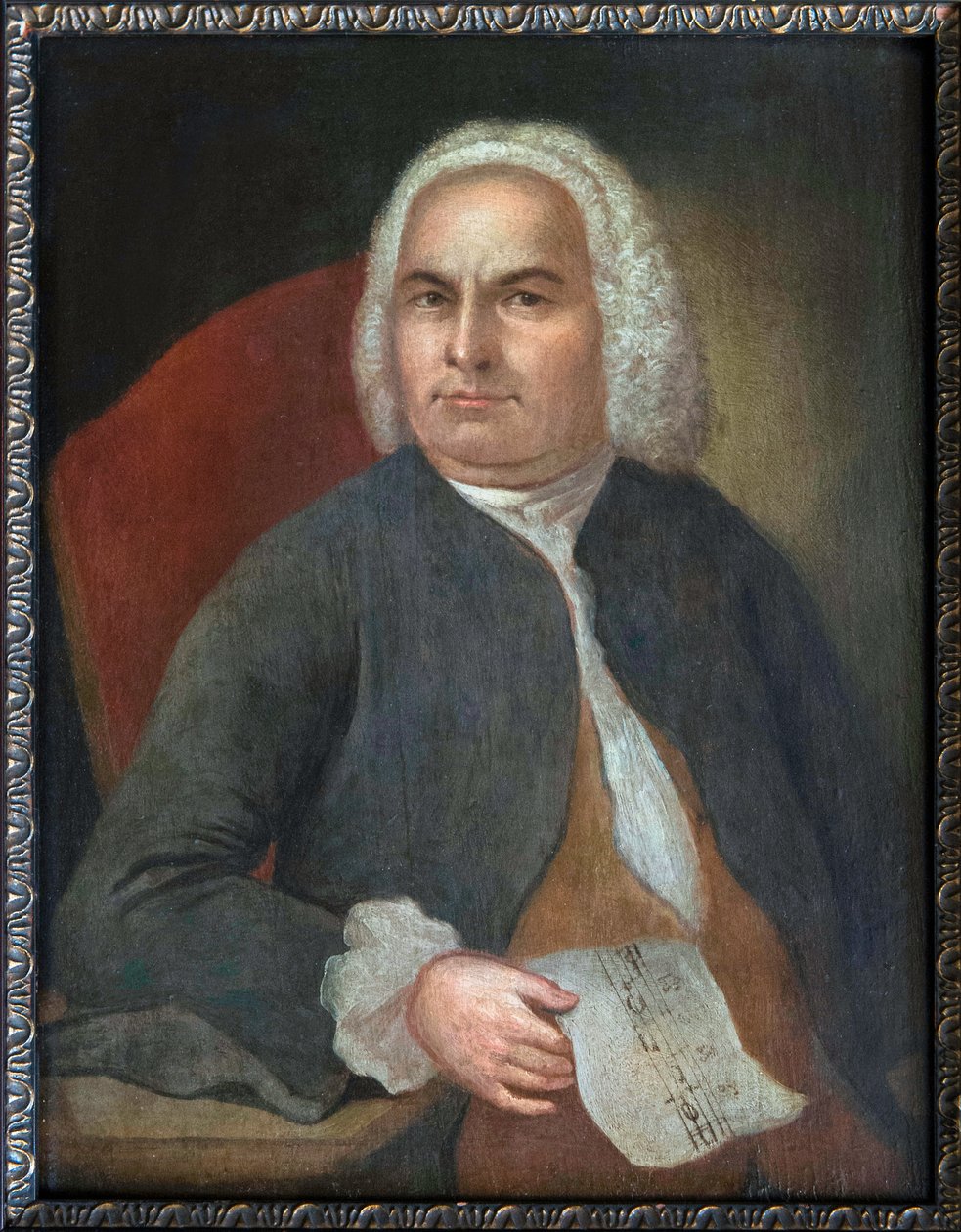जोहान सेबेस्टियन बाख का पोर्ट्रेट - जोहान इमानुएल गोएबेल (1720-1759)। कैनवास पर तेल, १७५४ से पहले। Bachhaus Eisenach द्वारा अज्ञात कलाकार