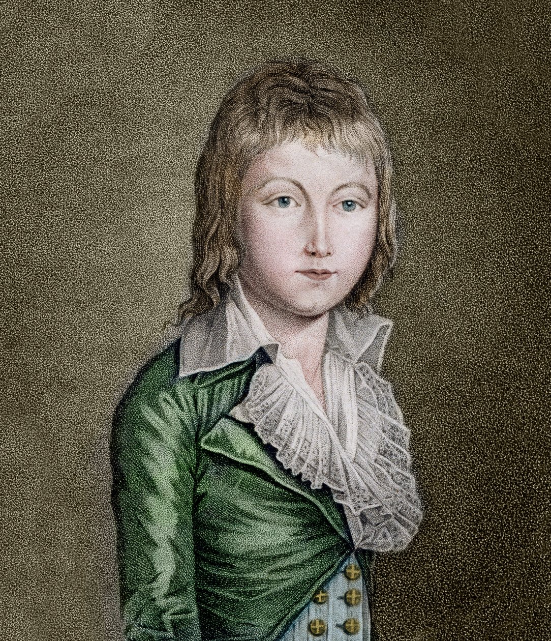 लुइस XVII (1785-1795) का पोर्ट्रेट फ्रांस लिथोग्राफ का दौफिनh द्वारा अज्ञात कलाकार
