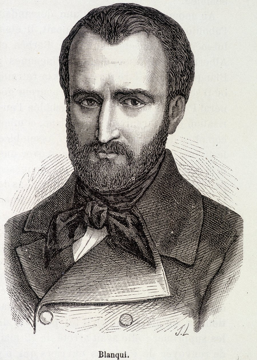 लुई अगस्टे का पोर्ट्रेट (लुई-अगस्टे) ब्लैंकी (1805-1881) फ्रांसीसी समाजवादी और क्रांतिकारी सिद्धांतकार द्वारा अज्ञात कलाकार