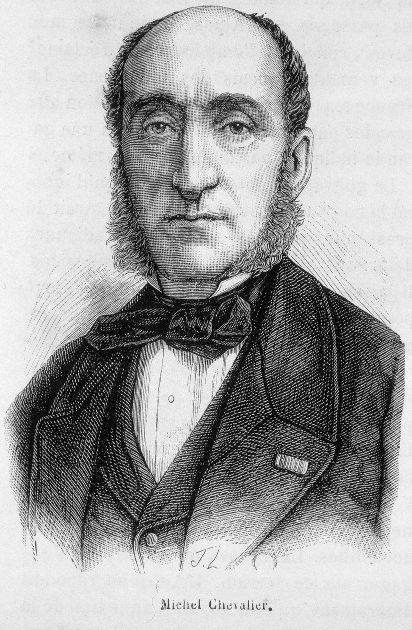 मिशेल शेवेलियर (1806-1879) का पोर्ट्रेट, फ्रांसीसी राजनीतिज्ञ और अर्थशास्त्री। द्वारा अज्ञात कलाकार