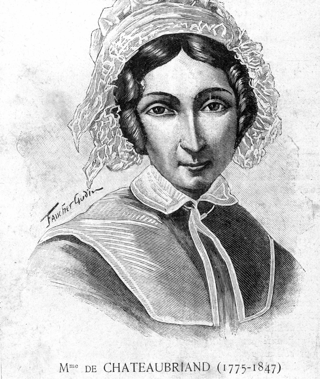 ममे डी चेटौब्रिआंड (1775 - 1847) का पोर्ट्रेट - "" लेस कंटेम्पोरेन्स "" में, और 19 वीं शताब्दी के अंत में। द्वारा अज्ञात कलाकार