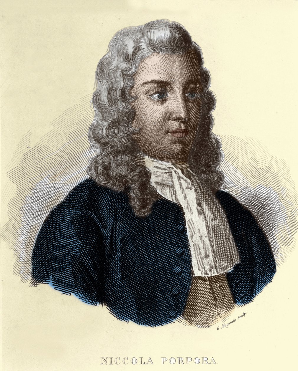 निकोला एंटोनियो पोरपोरा का पोर्ट्रेट, इतालवी संगीतकार (1686-1768)। द्वारा अज्ञात कलाकार