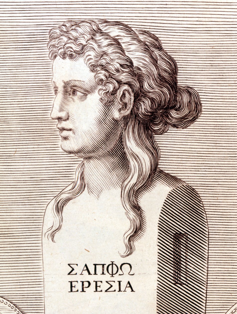 Sapho (Sappho) का पोर्ट्रेट। द्वारा अज्ञात कलाकार