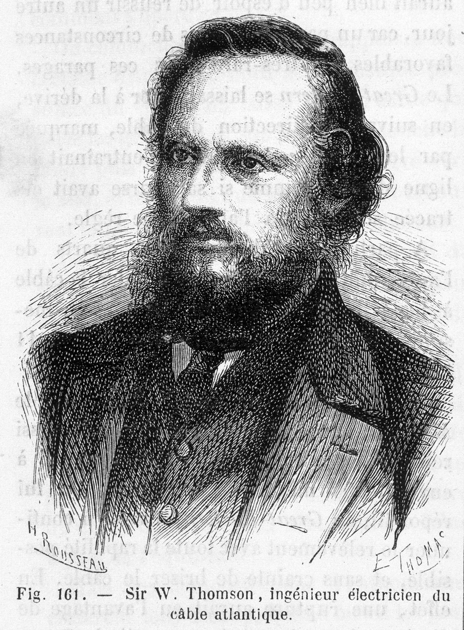सर विलियम थॉमसन का पोर्ट्रेट, लॉर्ड केल्विन (1824-1907) - लुई फिगुएर द्वारा "" विज्ञान के चमत्कार "" में द्वारा अज्ञात कलाकार