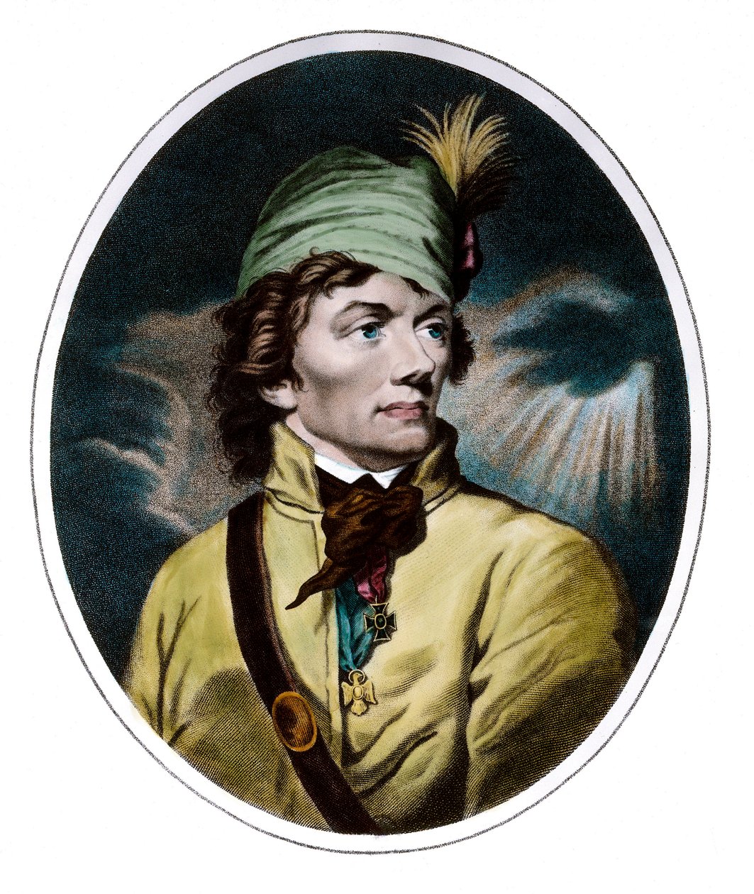 थडियस (टेड्यूज़) का पोर्ट्रेट कोसियसज़को (कोसियुस्को) (1746 - 1817) सामान्य और पोलिश हेरोस। 18 वीं शताब्दी की नक्काशी। निजि संग्रह। द्वारा अज्ञात कलाकार