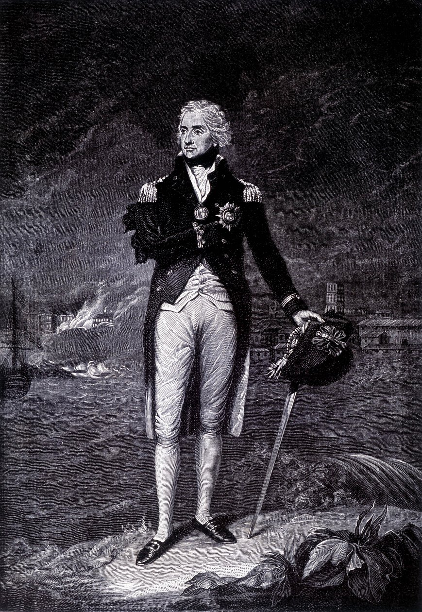 विस्काउंट होरेशियो नेल्सन (1758 - 1805) का पोर्ट्रेट, ब्रिटिश एडमिरल। द्वारा अज्ञात कलाकार