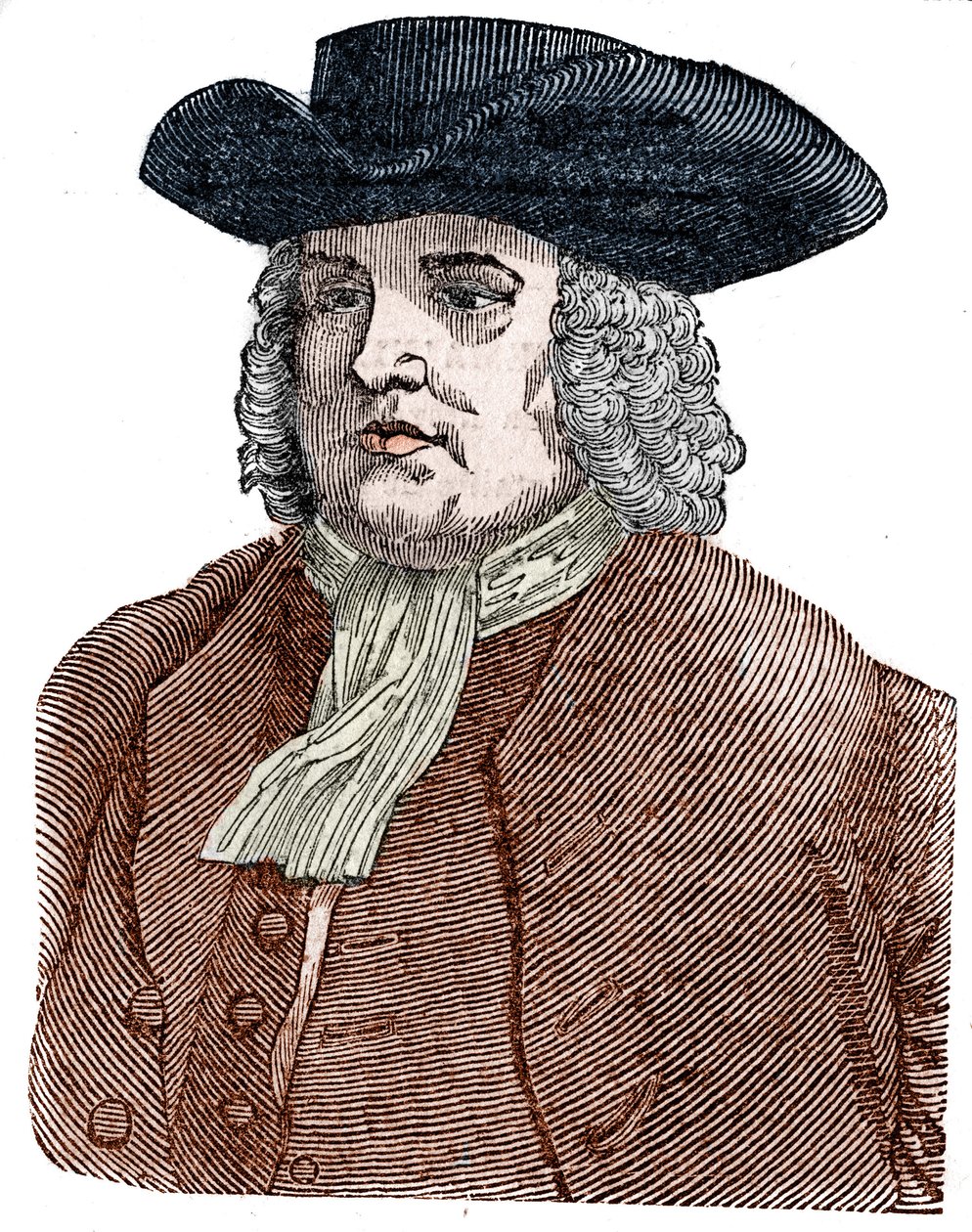 विलियम पेन का पोर्ट्रेट (1644-1718) पेन्सिलवेनिया के संस्थापक। अंग्रेजी धर्म सुधारक और स्तंभकार। द्वारा अज्ञात कलाकार