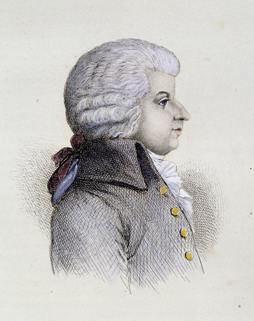 वोल्फगैंग एमॅड्यूस मोजार्ट का पोर्ट्रेट (1756-1791) युवा - उत्कीर्णन young द्वारा अज्ञात कलाकार