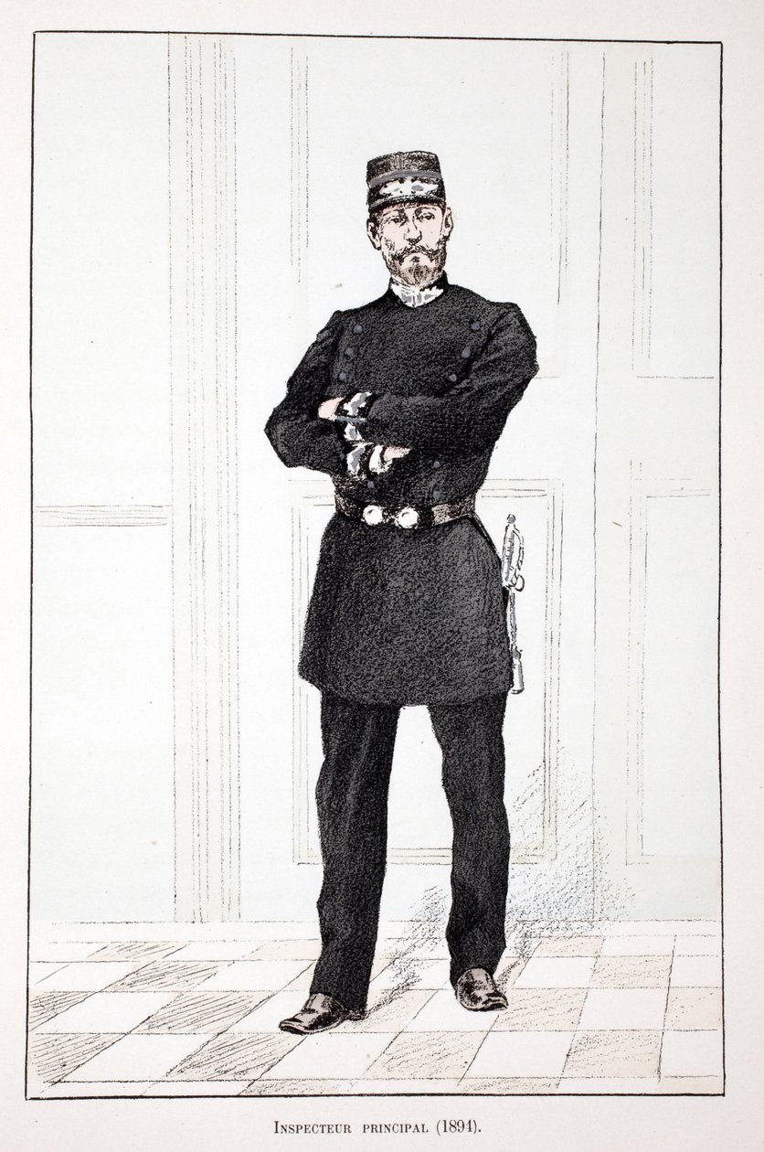 प्रधान निरीक्षक (1894)। अल्फ्रेड रे (1864-?) और लुई फेरॉन (1862-?) द्वारा लुई लेपिन (1846-1933) प्रीफेक्ट ऑफ द सीन ऑफ द सीन के तत्वावधान में प्रकाशित पुस्तक, चित्रण के लिए रंगों में नक़्क़ाशी -?) द्वारा अज्ञात कलाकार