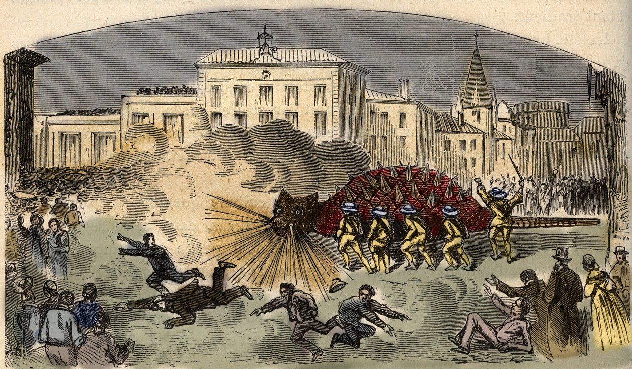 फ्रांस के दक्षिण में टारस्कॉन में ड्रैगनेस ला तारस्क का जुलूस - जुलूस डे ला तारस्क ए टारस्कॉन - "" पाटिल" में उत्कीर्णन - विवरण PECTUREQUIRESSE DE LA FRANCE EN 6 VOLUES BY LUCIEN HUARD - 19 वीं शताब्दी का अंत द्वारा अज्ञात कलाकार