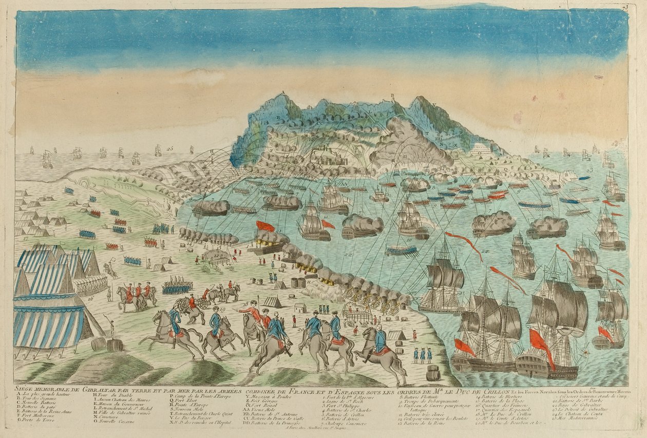 जिब्राल्टर की घेराबंदी, 1782 द्वारा अज्ञात