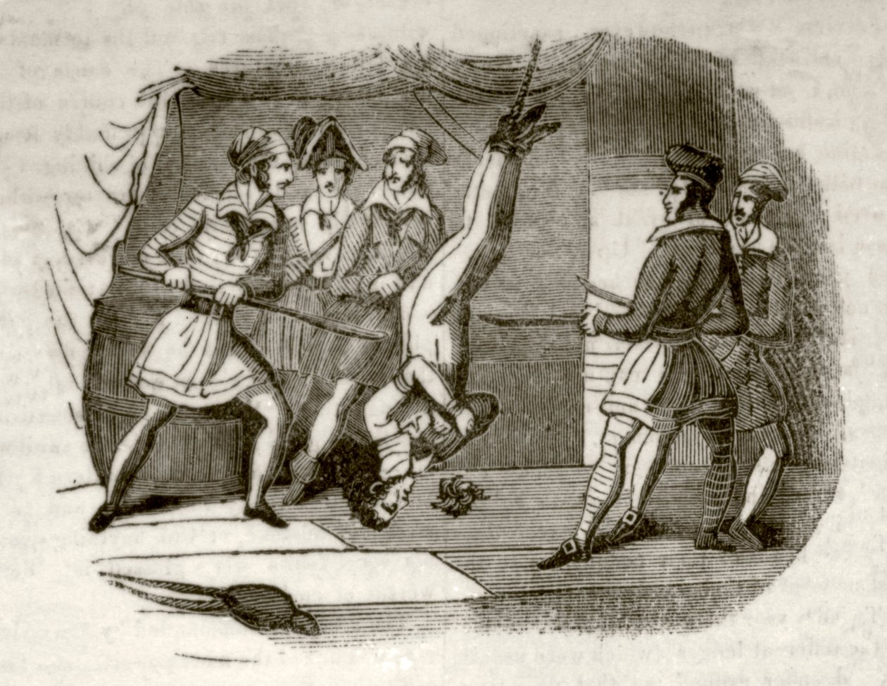 द डेथ गैली, या, द पाइरेट शूनर, c.1837 द्वारा अज्ञात कलाकार