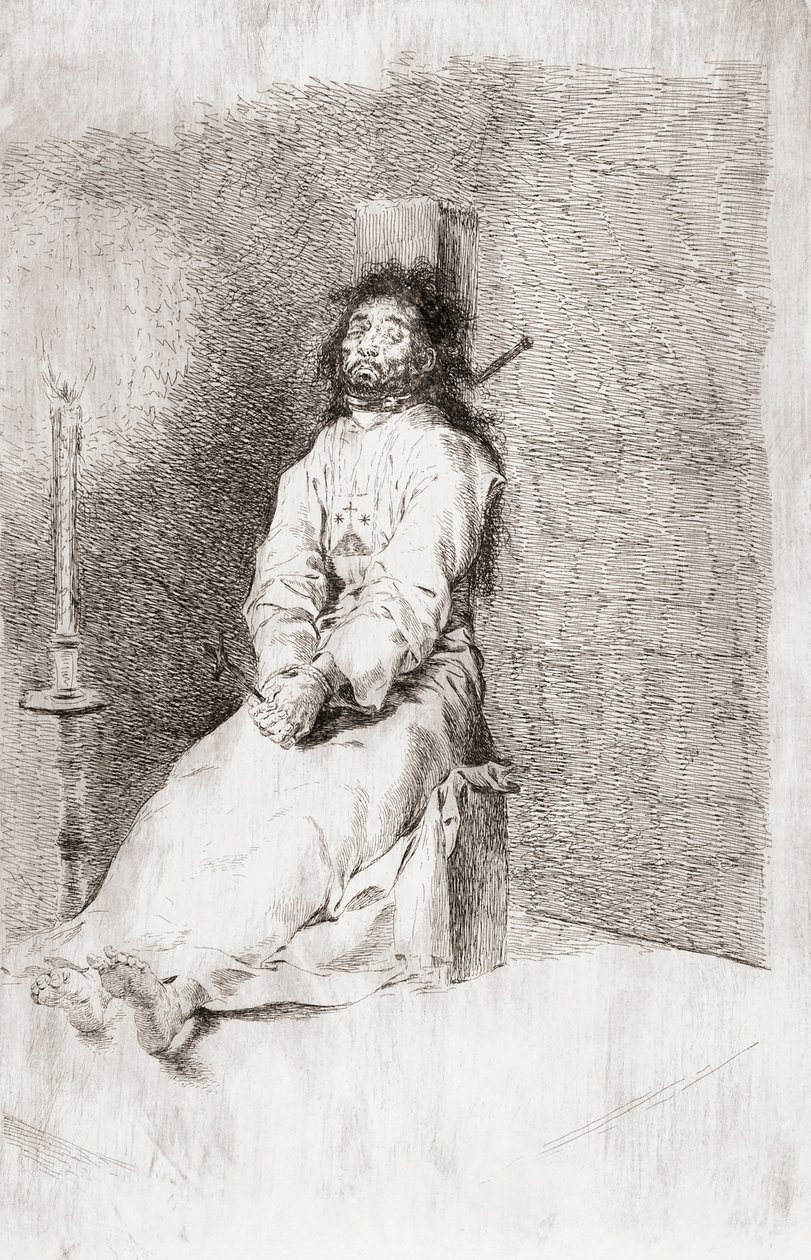 गारोटेड मैन, c.1780 (नक़्क़ाशी) द्वारा अज्ञात कलाकार