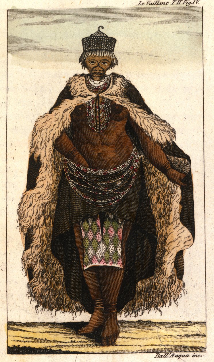 वीनस हॉटेंटोट, बोचिमन महिला (द होटेंटॉट वीनस) 1820 की एक यात्रा पुस्तक से उत्कीर्ण है। मिलानी। द्वारा अज्ञात कलाकार
