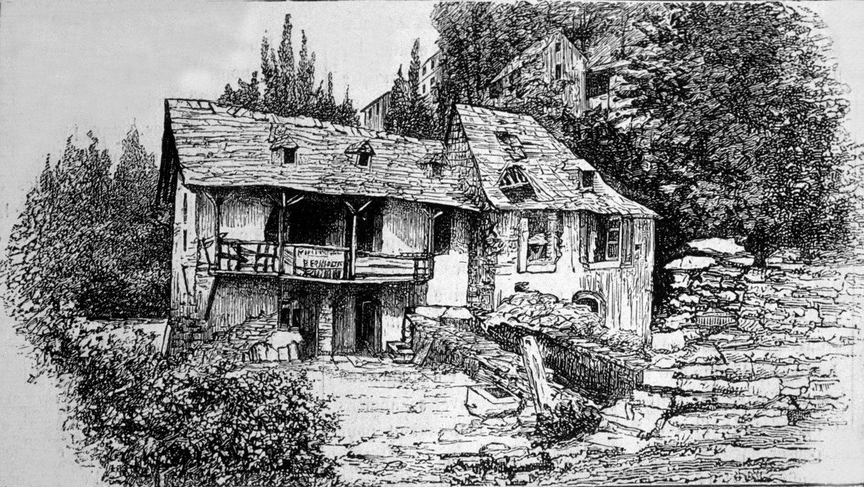 लूर्डेस में बर्नडेट सोबिरस (1844-1879) का घर। द्वारा अज्ञात कलाकार