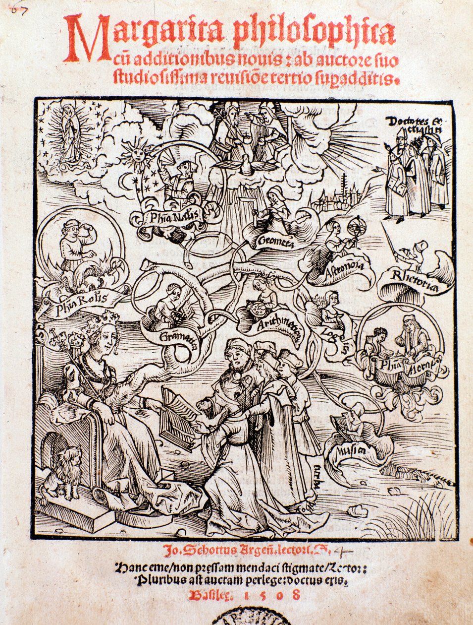 द लिबरल आर्ट्स: ट्रिवियम (व्याकरण, तर्क और बयानबाजी) और क्वाड्रिवियम (अंकगणित, ज्यामिति, संगीत और खगोल विज्ञान) (उत्कीर्णन) द्वारा अज्ञात कलाकार