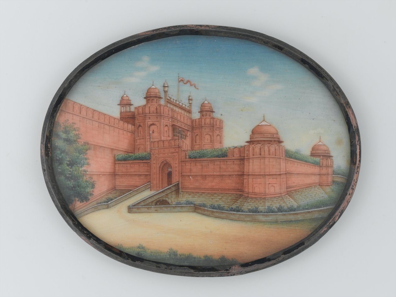 दिल्ली का लाल किला, 1850 का दृश्य द्वारा अज्ञात कलाकार
