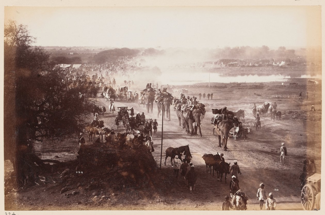 दिल्ली कैंप ऑफ एक्सरसाइज, 1885 के दौरान बैगेज कॉलम द्वारा अज्ञात