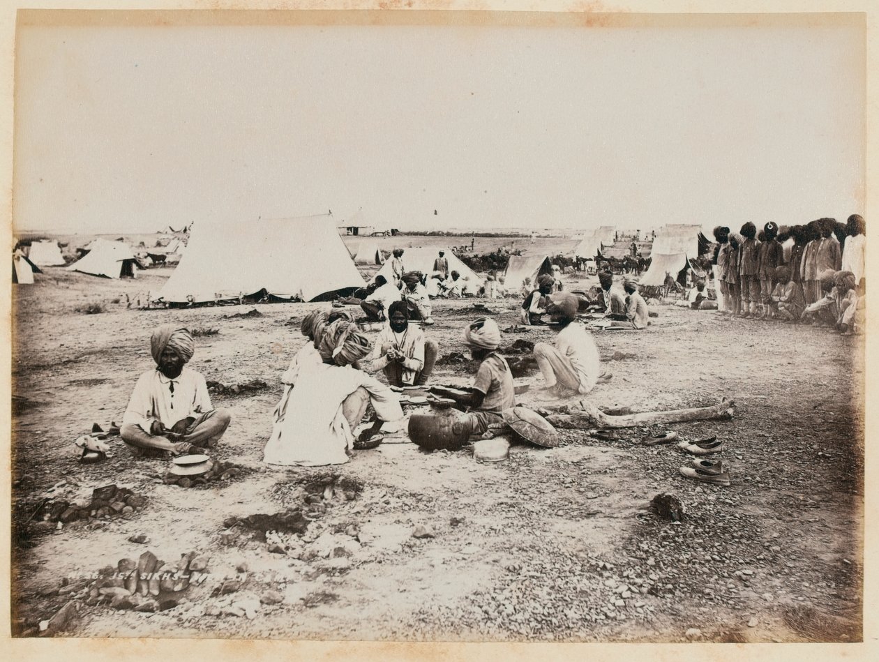 १५वीं (बंगाल) नेटिव इन्फैंट्री का शिविर, सुकिन फील्ड फोर्स द्वारा अज्ञात फोटोग्राफर