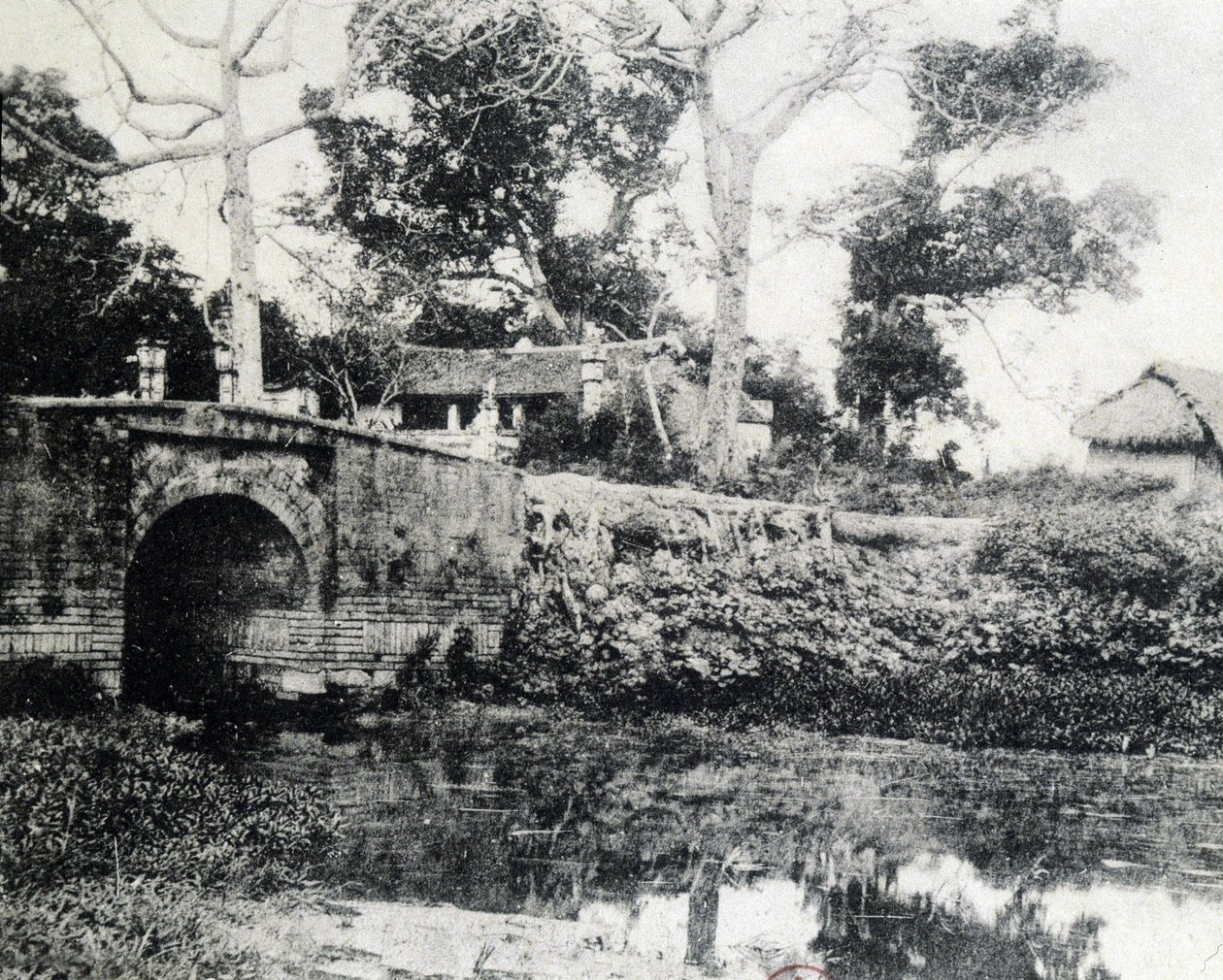हनोई, पेपर ब्रिज 1883 में। द्वारा अज्ञात फोटोग्राफर