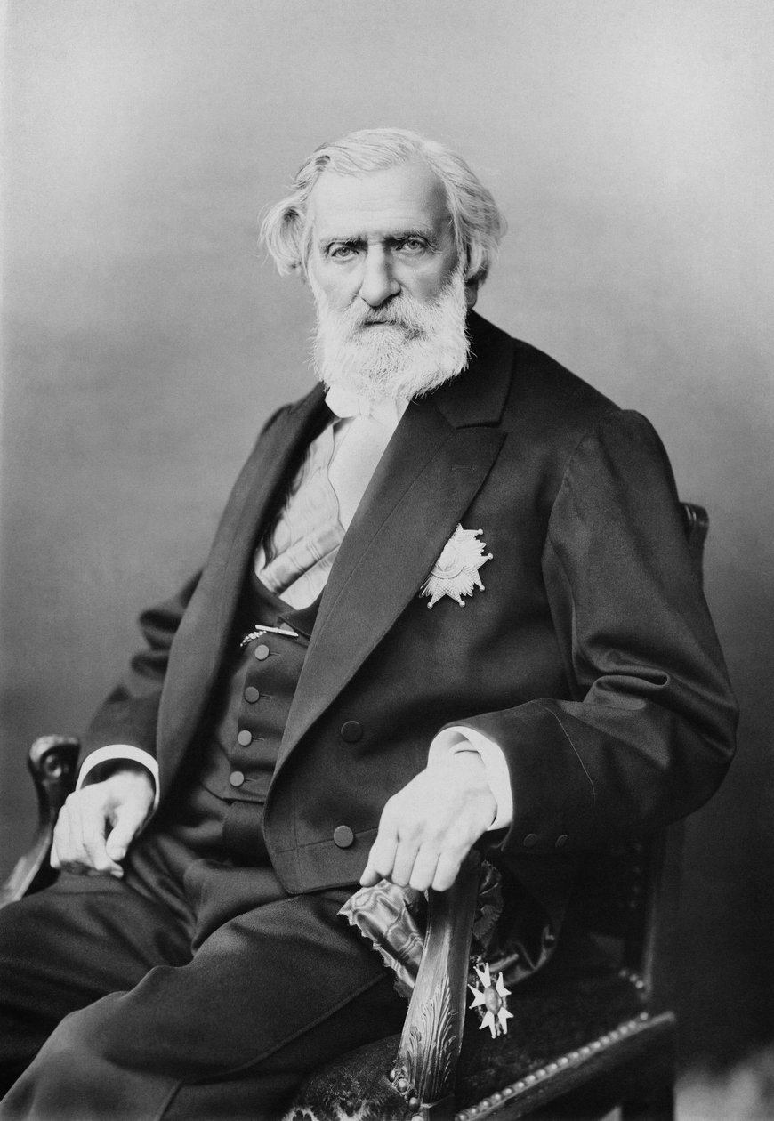 फ्रांसीसी संगीतकार एम्ब्रोज़ थॉमस (1811-1896) का पोर्ट्रेट। द्वारा अज्ञात फोटोग्राफर