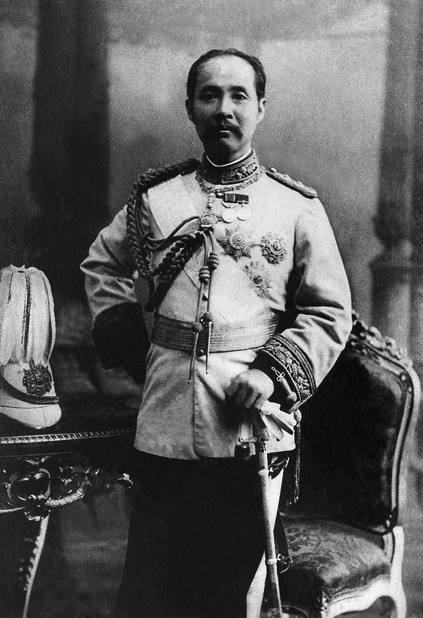 चुलालोंगकोर्न का पोर्ट्रेट (1853-1919), जिसे थाईलैंड के राजा राम वी के नाम से जाना जाता है (1868-1910)। द्वारा अज्ञात फोटोग्राफर