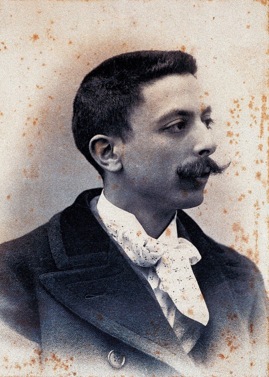1895 में स्पेनिश संगीतकार और पियानोवादक में एनरिक ग्रेनाडोस (1867-1916) का पोर्ट्रेट। द्वारा अज्ञात फोटोग्राफर