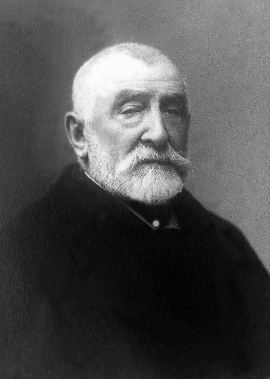 हेनरी जोसेफ हार्पिग्नेस (1819-1916), फ्रांसीसी चित्रकार और जल रंग कलाकार का पोर्ट्रेट। द्वारा अज्ञात फोटोग्राफर