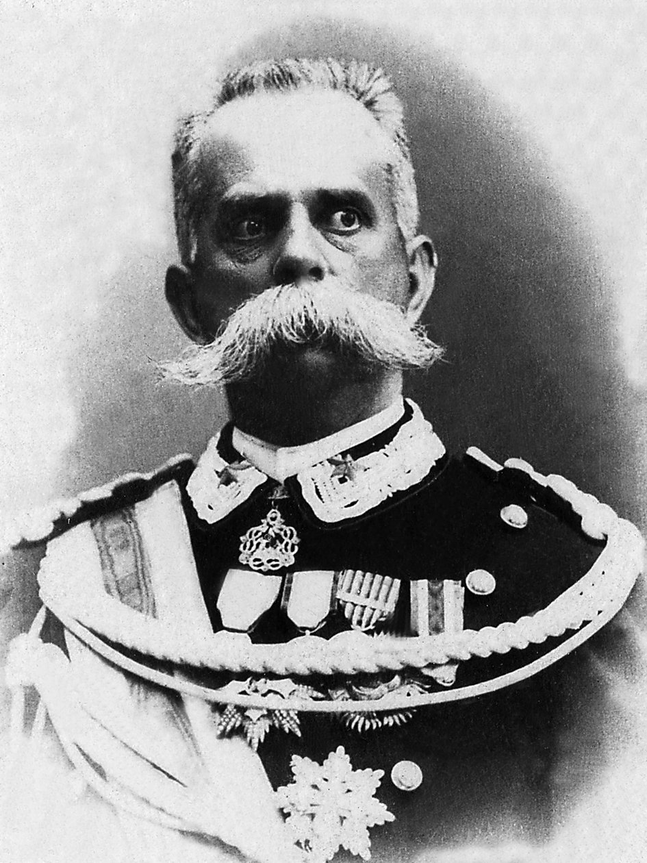 1878 से 1900 तक इटली के राजा हम्बर्ट I (1844-1900) का पोर्ट्रेट, अराजकतावादी ब्रेस्की द्वारा उनकी हत्या कर दी गई थी। द्वारा अज्ञात फोटोग्राफर