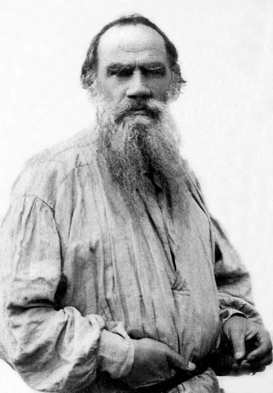 लियोन टॉल्स्टॉय का पोर्ट्रेट (1828-1910), रूसी लेखक। द्वारा अज्ञात फोटोग्राफर