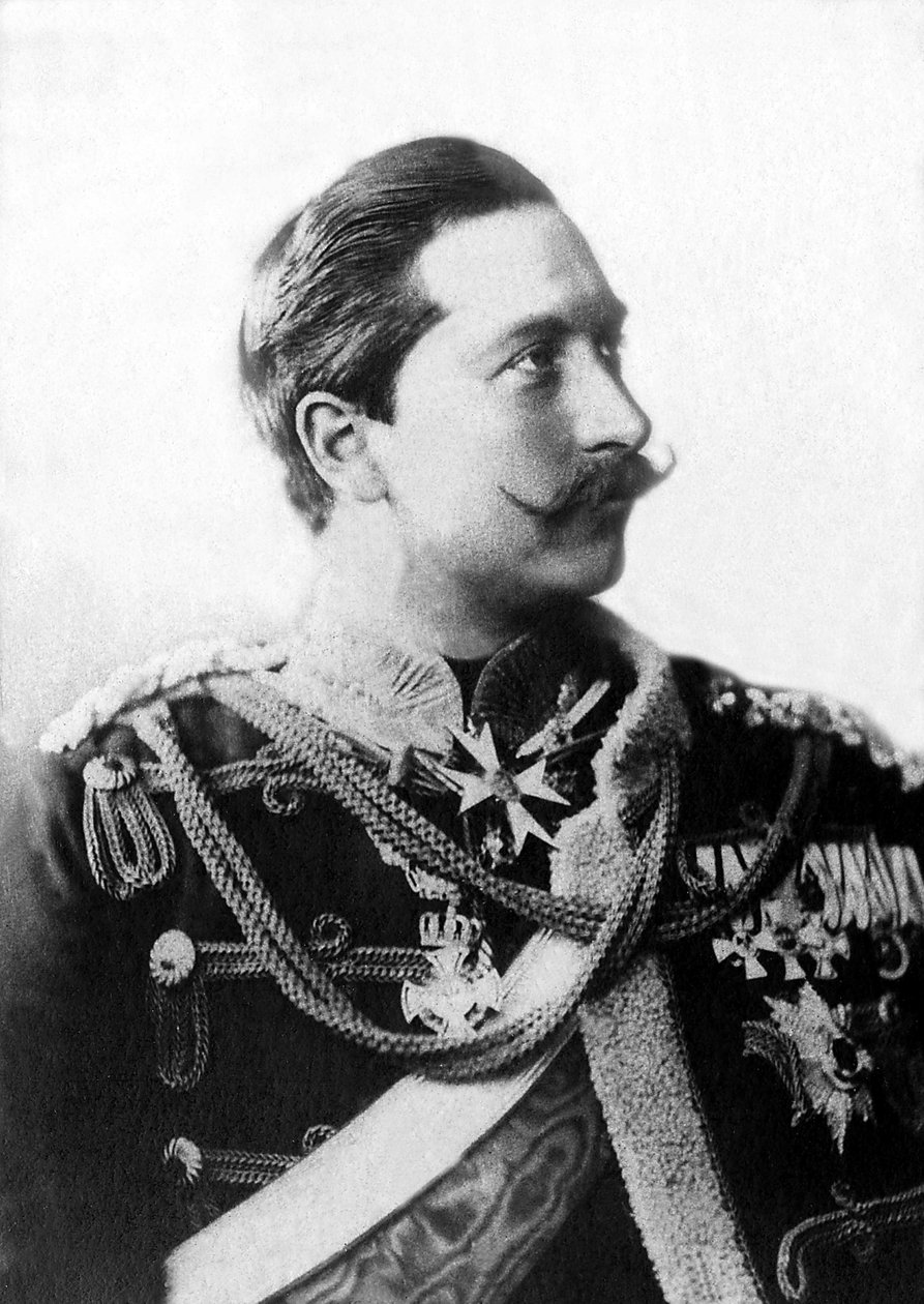 विलियम II (1859-1941), जर्मनी के अंतिम सम्राट और 1888 से 1918 तक प्रशिया के अंतिम राजा का पोर्ट्रेट। द्वारा अज्ञात फोटोग्राफर