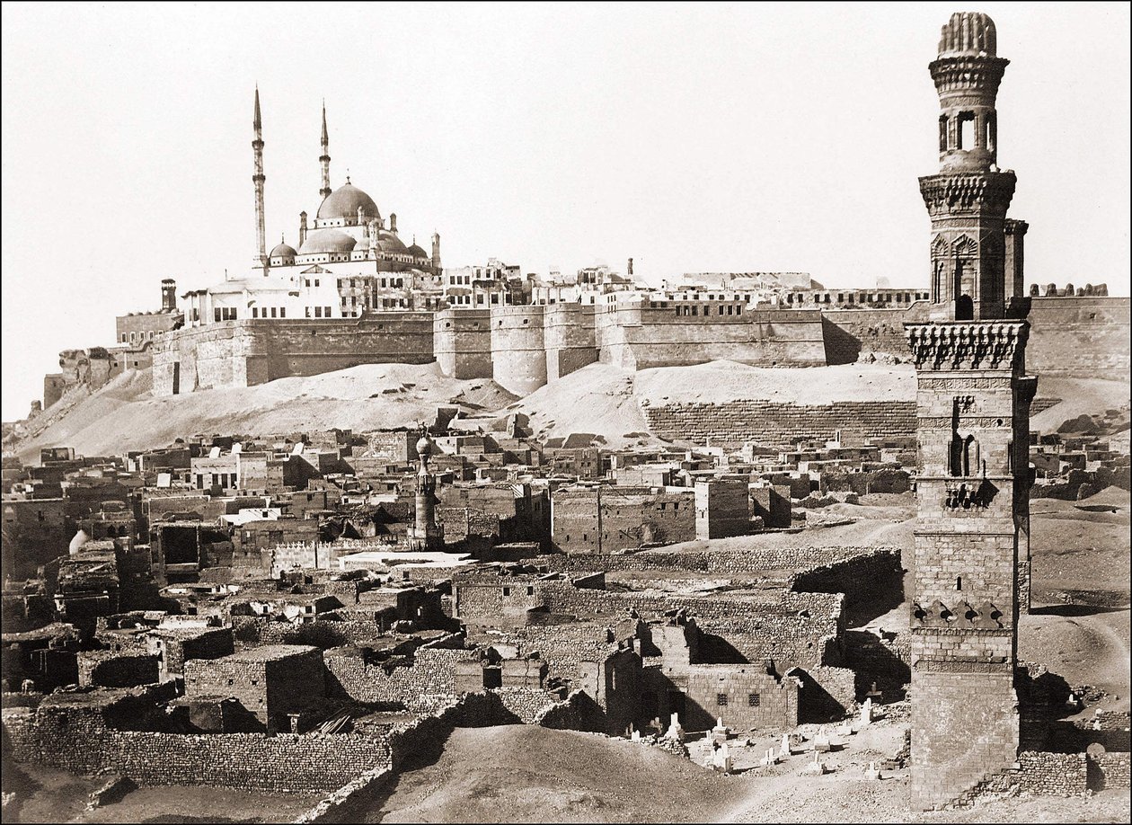 काहिरा का दृश्य, 1870 के आसपास की तस्वीर। द्वारा अज्ञात फोटोग्राफर