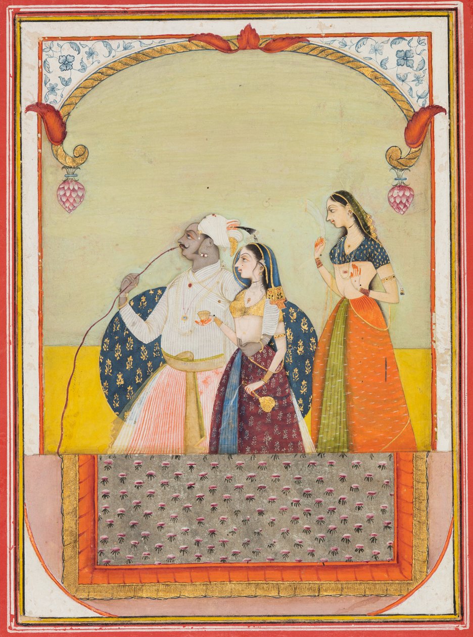 Maharaja Sri Anand Singhji and his consort, 1729.  द्वारा उस्ताद मुरादी