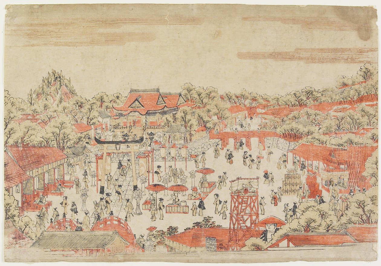 (सीन ग्राउंड में दृश्य), सी। 1764-1782 द्वारा उटगावा तोयोहरु