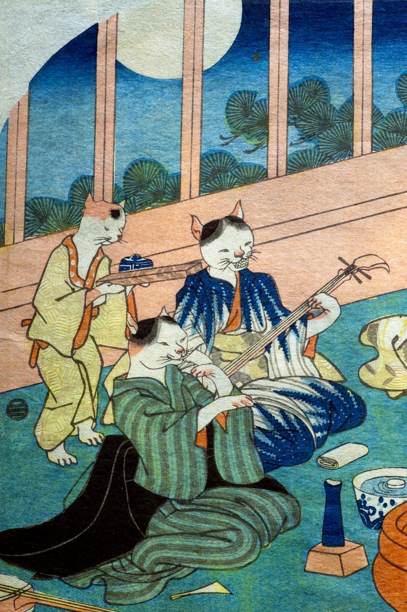 नेको नो सकारी, c.1843 द्वारा उत्तगवा कुनिओशी