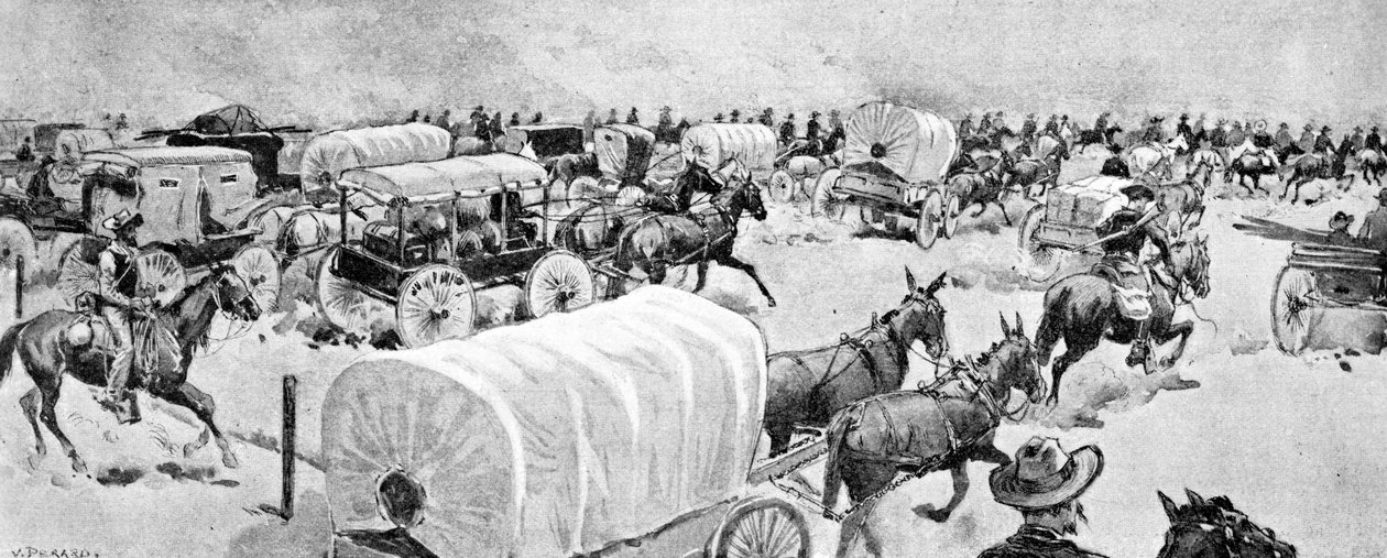 16 सितंबर की दोपहर में द ग्रैंड रश: लुकिंग ईस्ट विद द साउथ लाइन ऑफ़ इंडियन स्कूल रिजर्व, 1893 द्वारा वी। पेरार्ड