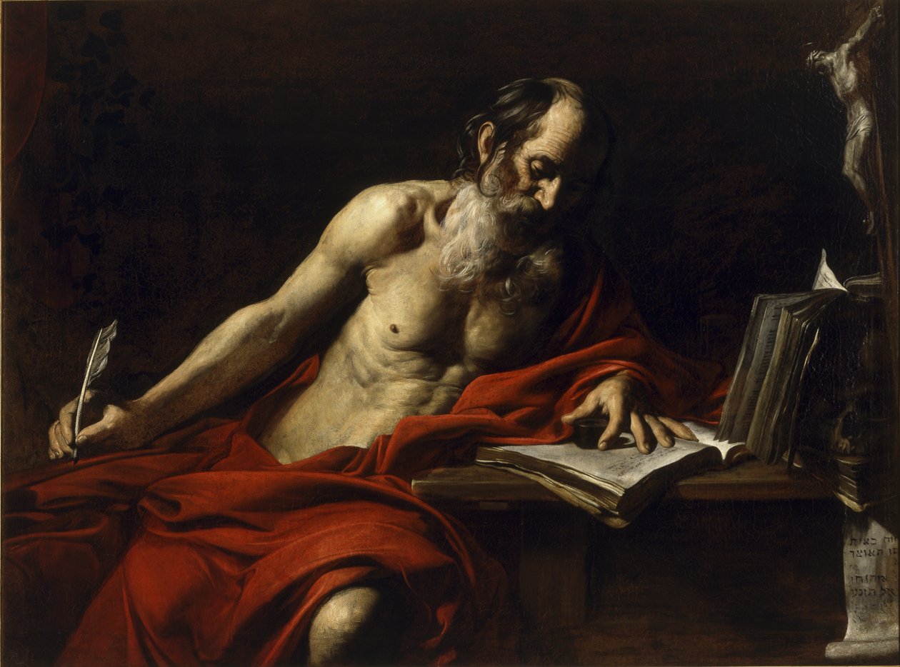 सेंट जेरोम, 1618-1622 द्वारा वैलेंटाइन डे बोलोग्ने
