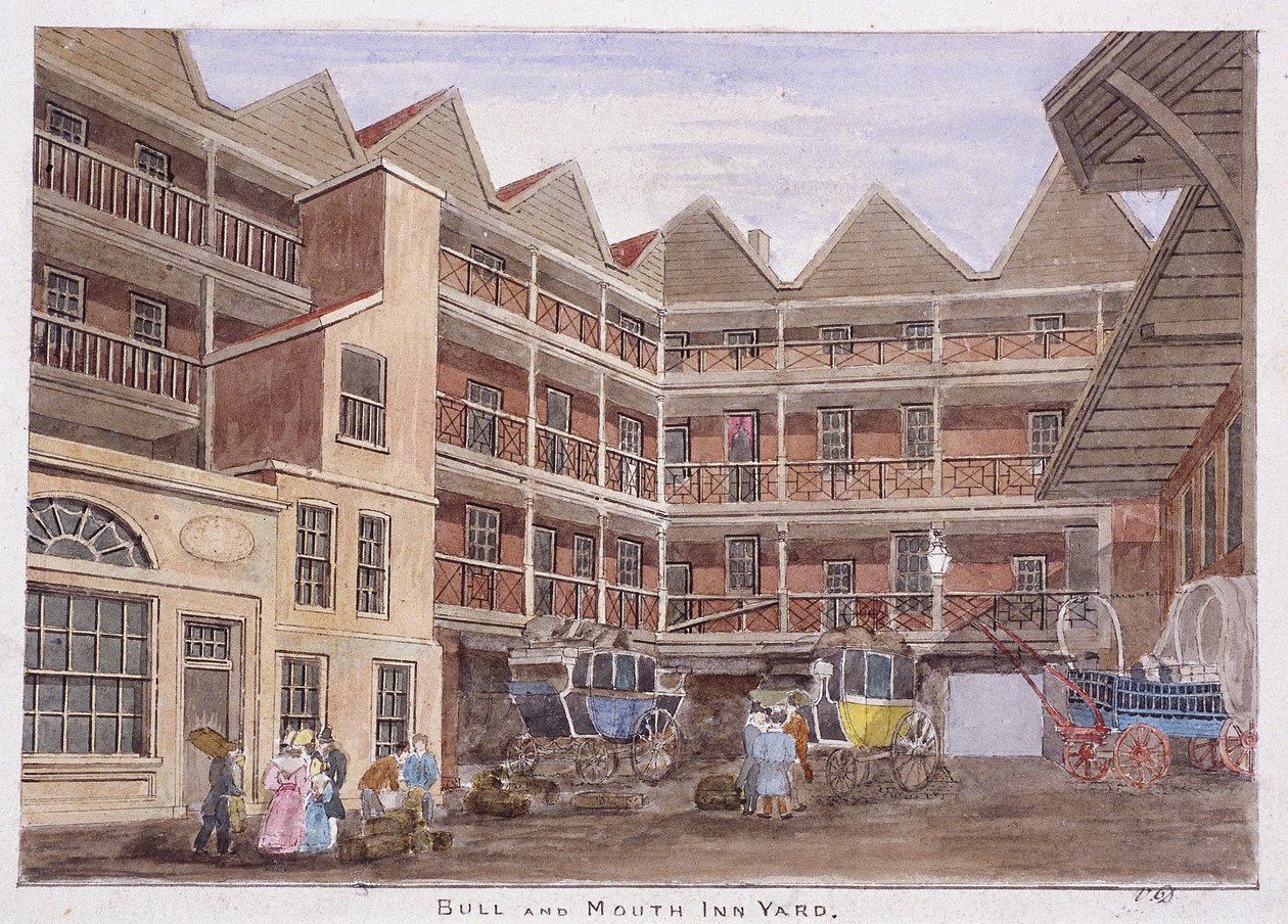 बुल एंड माउथ स्ट्रीट, लंदन, 1806 द्वारा वेलेंटाइन डेविस
