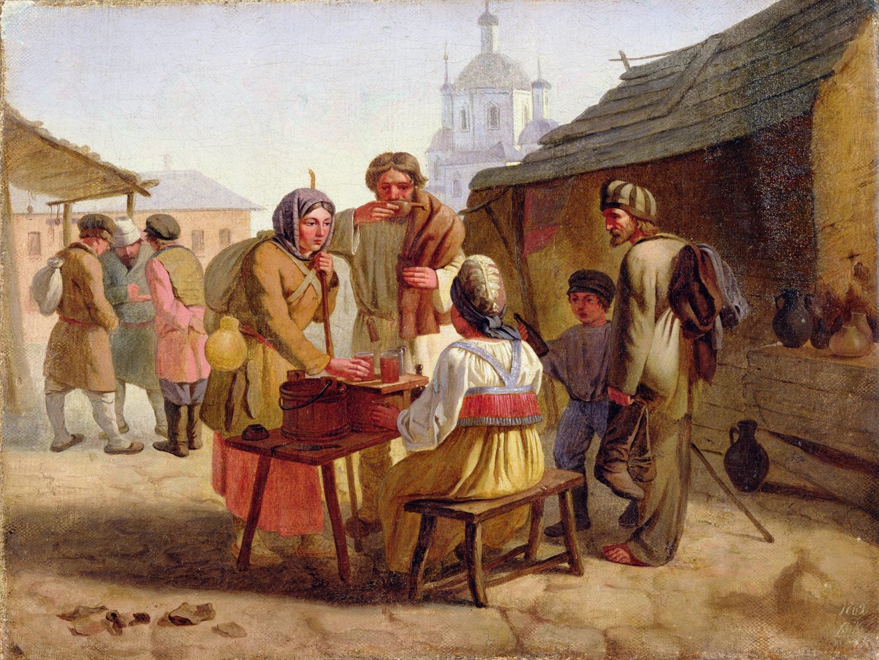 क्वास विक्रेता, 1862 द्वारा वासिली एफिमोविच कैलिस्टोव