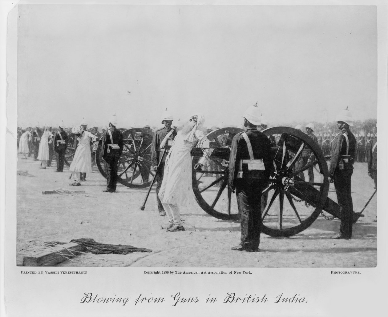 ब्रिटिश भारत में बंदूकों से उड़ाने, सी। 1890 द्वारा वासिलि वासिलिविच वीरश्चैगिन