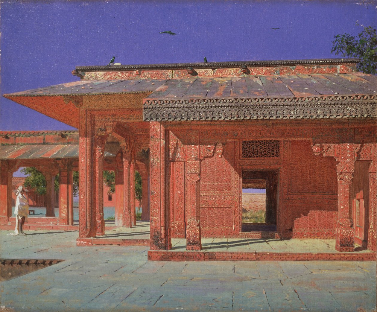 फतेहपुर सीकरी इंपीरियल पैलेस, 1874-1876 में हरेम का आंगन द्वारा वासिलि वासिलिविच वीरश्चैगिन