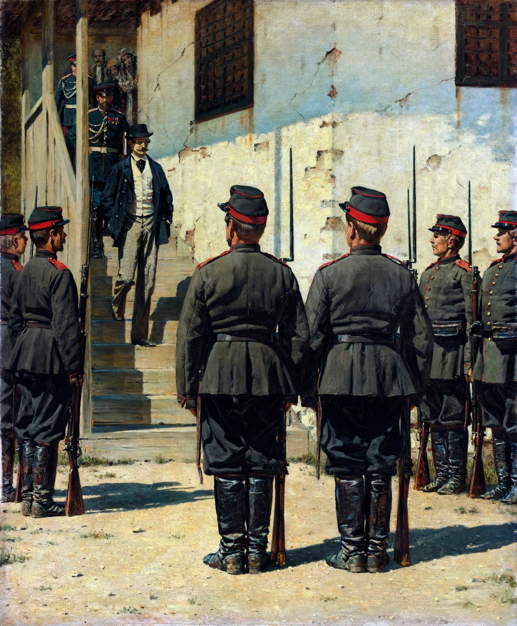 ""L'espion"" (जासूस) Peinture de Vassili Verechtchaguine (Vereshchagin) (1842-1904) डिम 155,5x129 सेमी कैनवास पर तेल निजी संग्रह द्वारा वासिलि वासिलिविच वीरश्चैगिन
