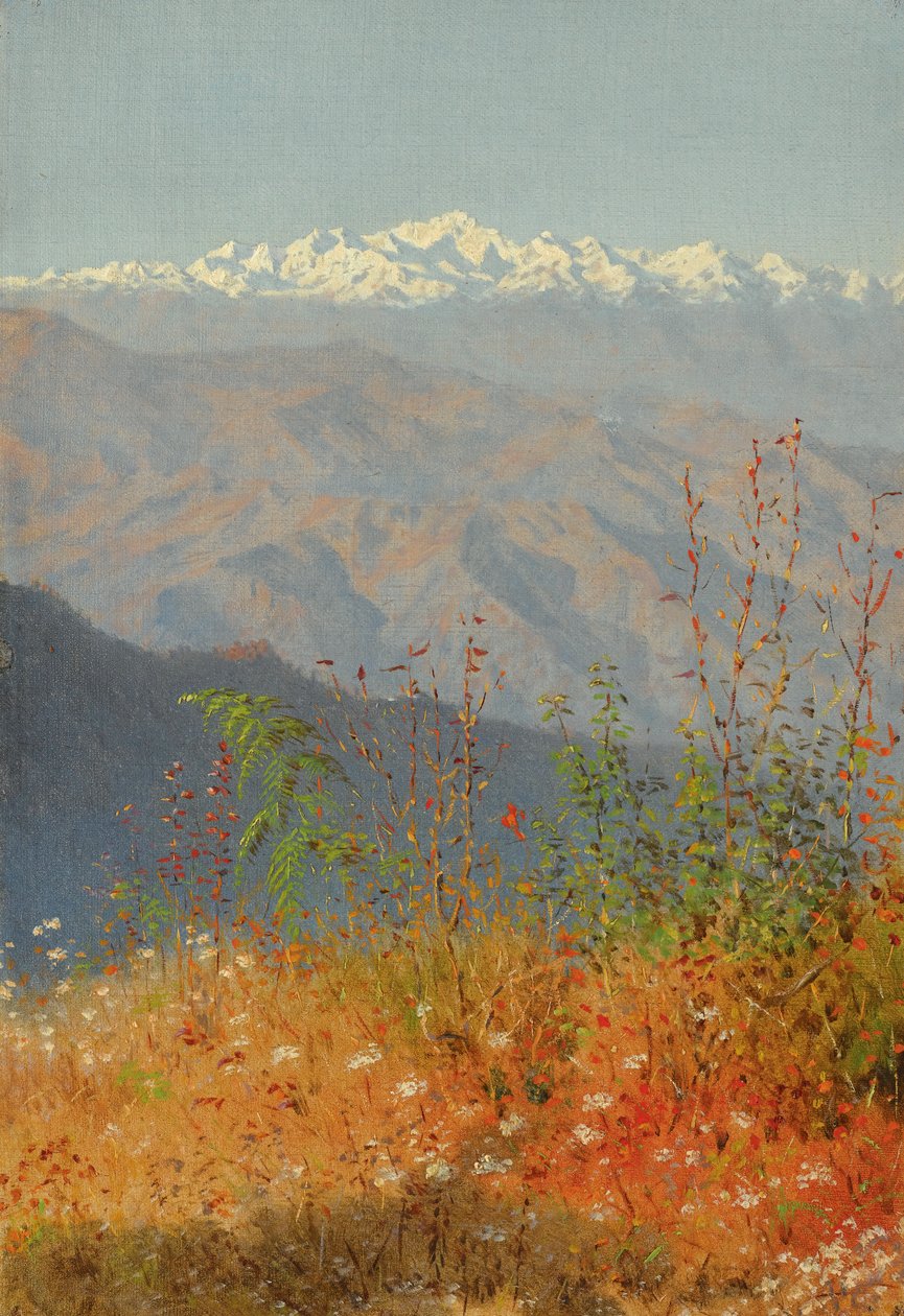 हिमालय में सूर्यास्त द्वारा वासिलि वासिलिविच वीरश्चैगिन
