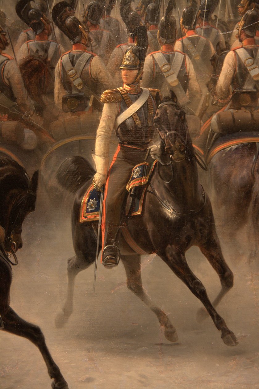 14 दिसंबर, 1825 को गार्ड की रेजिमेंट द्वारा डिक्रैबिस्टों के वर्ग का हमला द्वारा जॉर्ज विल्हेम टिम