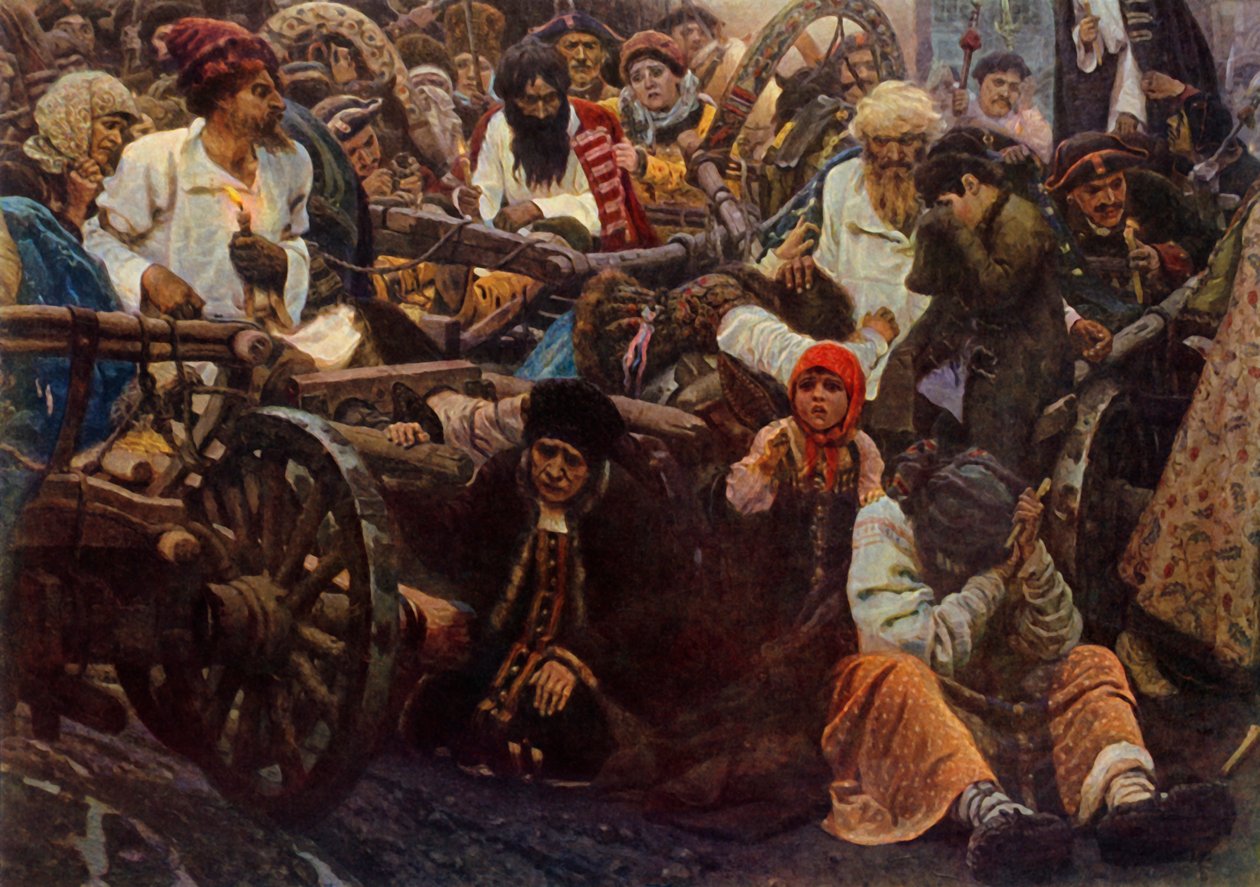 फांसी से पहले की सुबह, 1881, 1965। द्वारा वसीली सुरिकोव