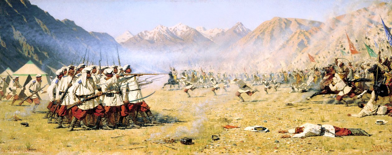 ए सडेन अटैक, 1871 द्वारा वसीली वीरेशचागिन