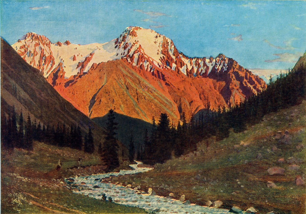 पहाड़ के दृश्य, 19 वीं सदी के अंत में, 1965। द्वारा वसीली वीरेशचागिन