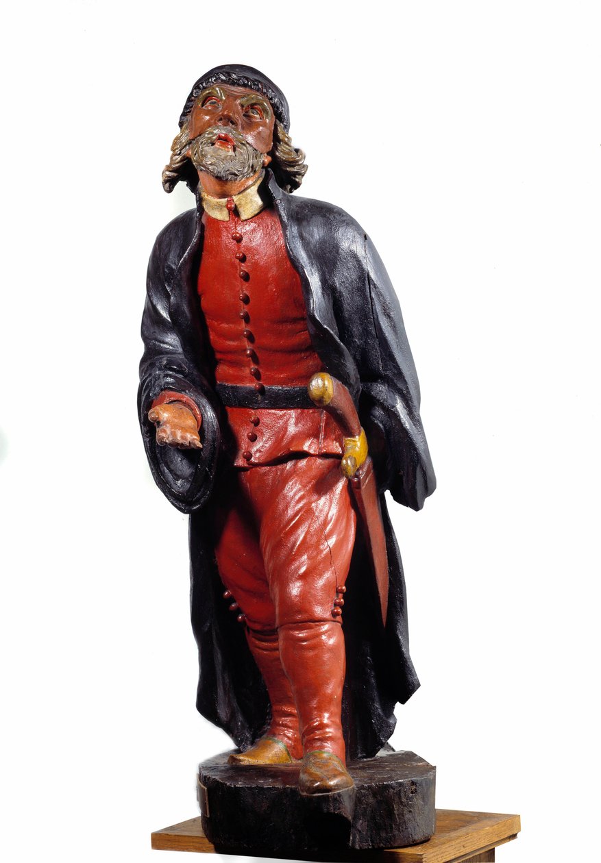 Commedia dell'arte: इकोले वेंटियेन द्वारा बनाई गई पैंट (पैंटालोन) के चरित्र की प्रतिमा। सेराफिन के रंगमंच से। 18वीं सदी के पेरिस, मुसी कार्नावाले द्वारा वेनिस स्कूल
